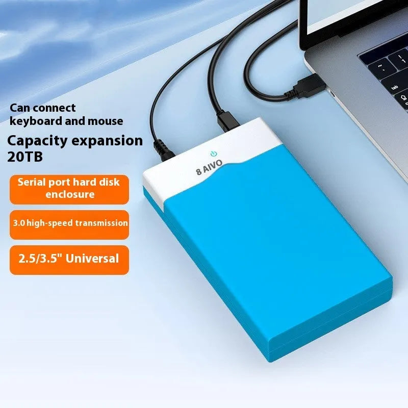 3.5 inch USB SATA hard disk enclosure with slide cover design in multiple colour options