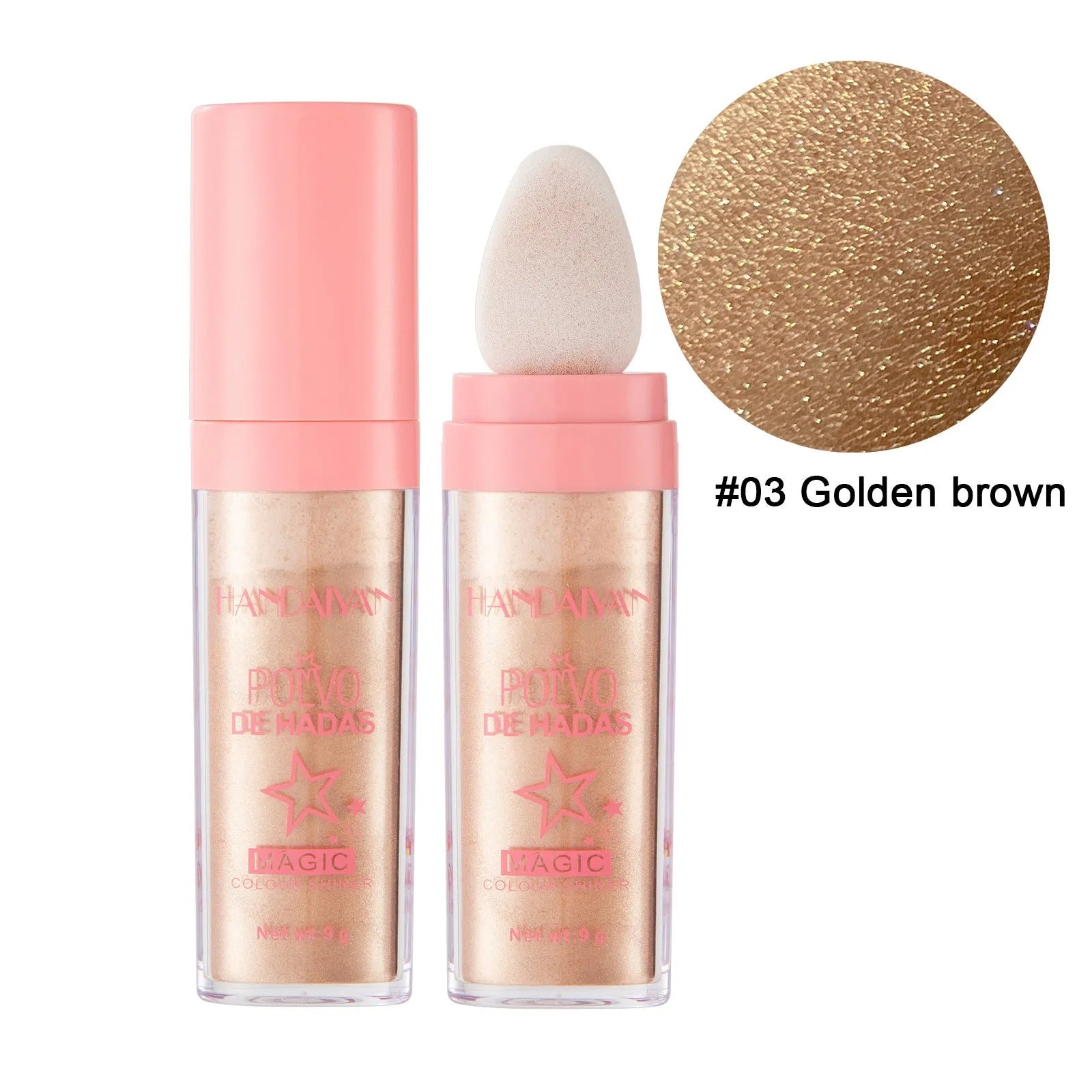 Body brightening highlighting powder in three colour options with compact case