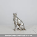 Modern American leopard resin figurine ornament in large, small, or walking posture for home decoration.