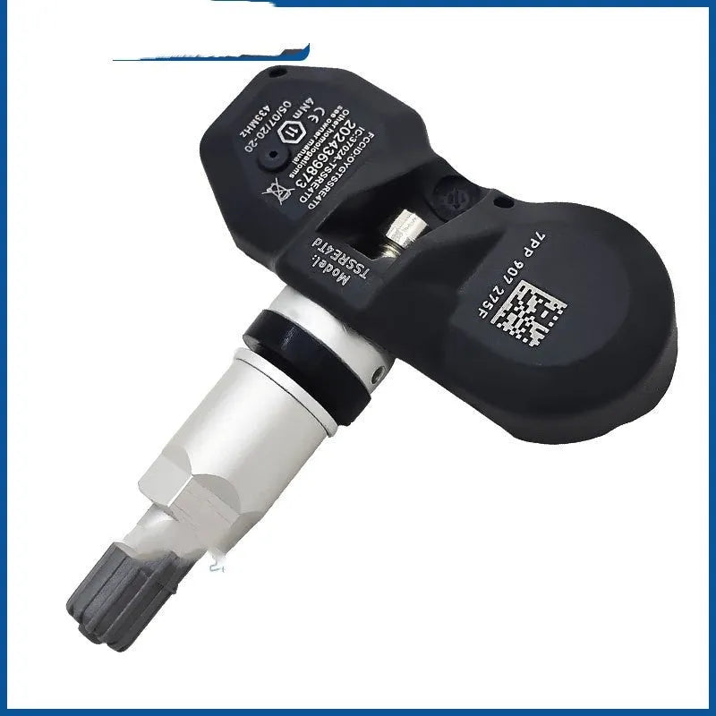 Black Audi-compatible tyre pressure monitor for valve stem attachment