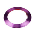 8-metre roll of purple electroplated PVC wheel hub trim with adhesive backing
