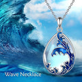 Moonstone blue HAILANG pendant necklace for women featuring alloy heart and love design elements