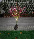 Solar-powered 74cm flower-shaped garden lamp in lavender colour options