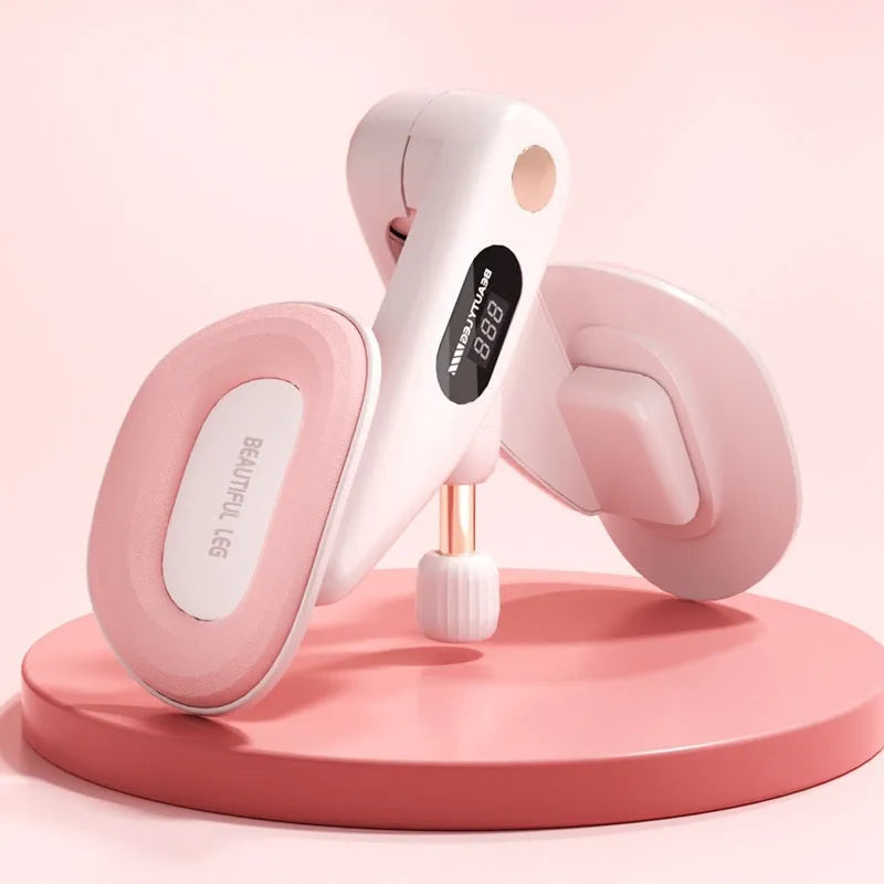 Gray pelvic floor muscle training device with digital counter display on ABS plastic body