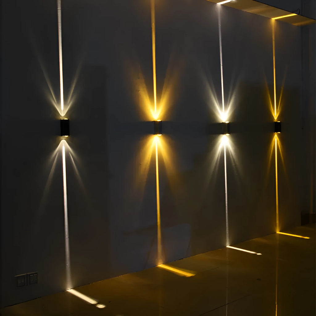 Line Household Aisle Exterior Wall Waterproof Spotlight Wall Lamp aluminium black body 4W LED