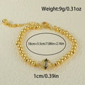 Arabic style copper bracelet with zircon stone and heart-shaped charm for women