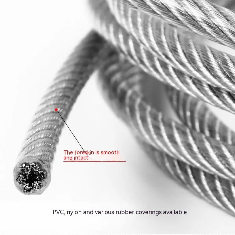 Coiled 304 stainless steel anti-theft wire rope with 7x7 or 7x19 strand structure for security netting
