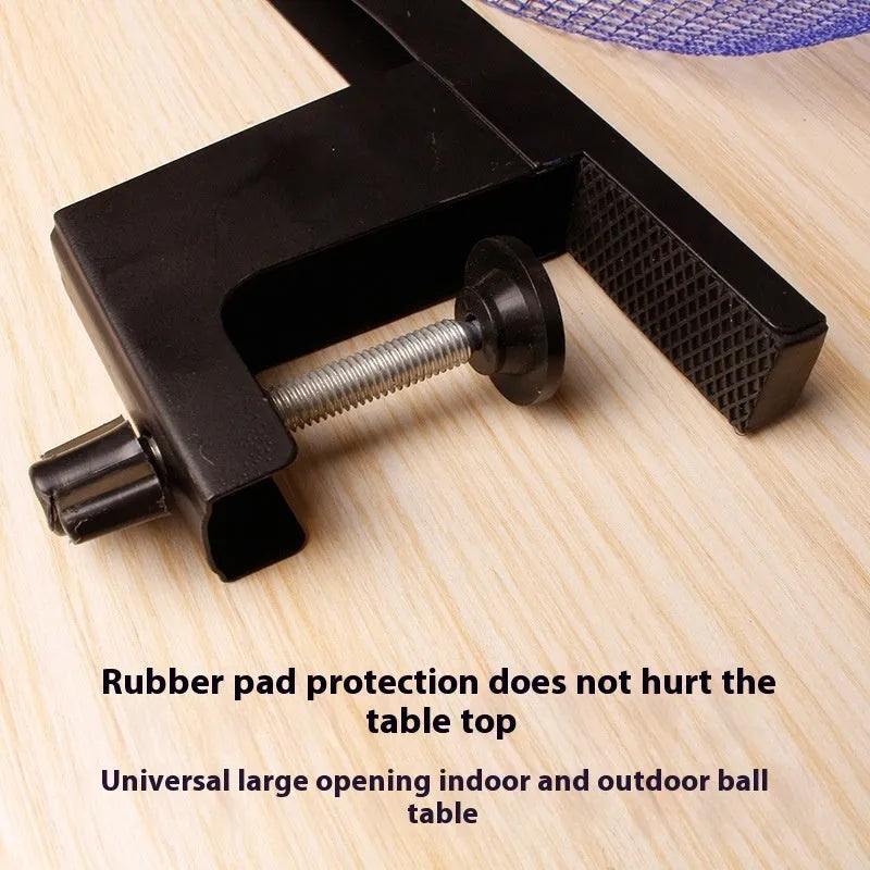 Table tennis post set with universal large clip for various table types, aluminium alloy construction