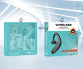 Wireless Bluetooth single ear headset in black or blue colour with in-ear design