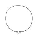 S925 sterling silver women's clavicle necklace on a model, showing the silver pendant and chain.