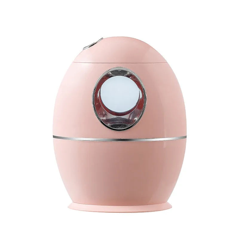 White round aromatherapy humidifier with 800ml water tank and USB cable
