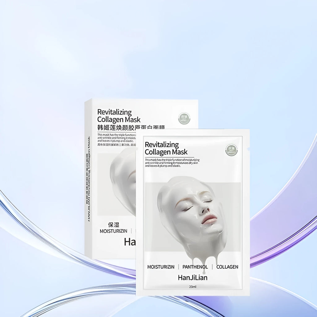 HANJILIAN collagen facial mask box with 5 sheets for autumn winter moisturising and tightening