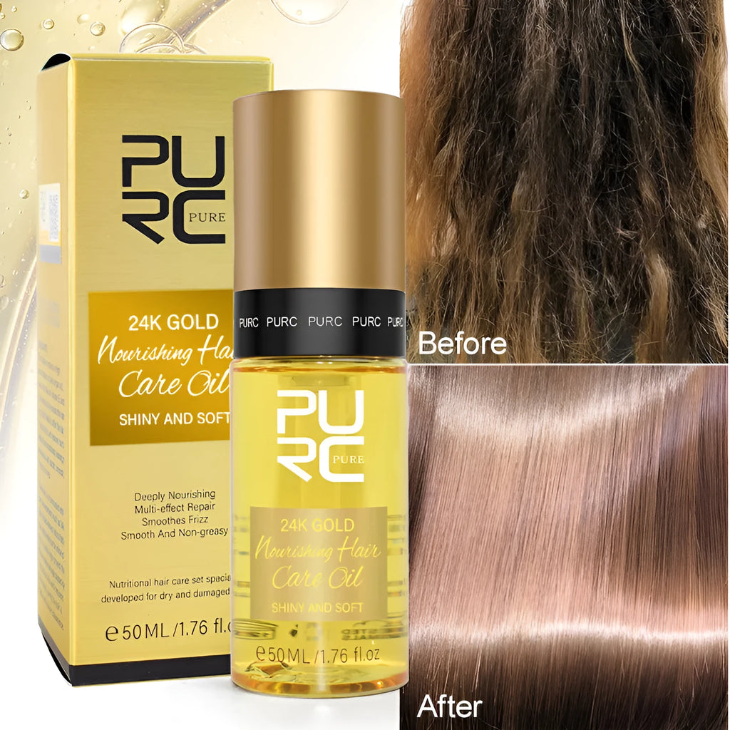 Yellow 50ml hair care essential oil bottle for scalp oil control and perm damage treatment