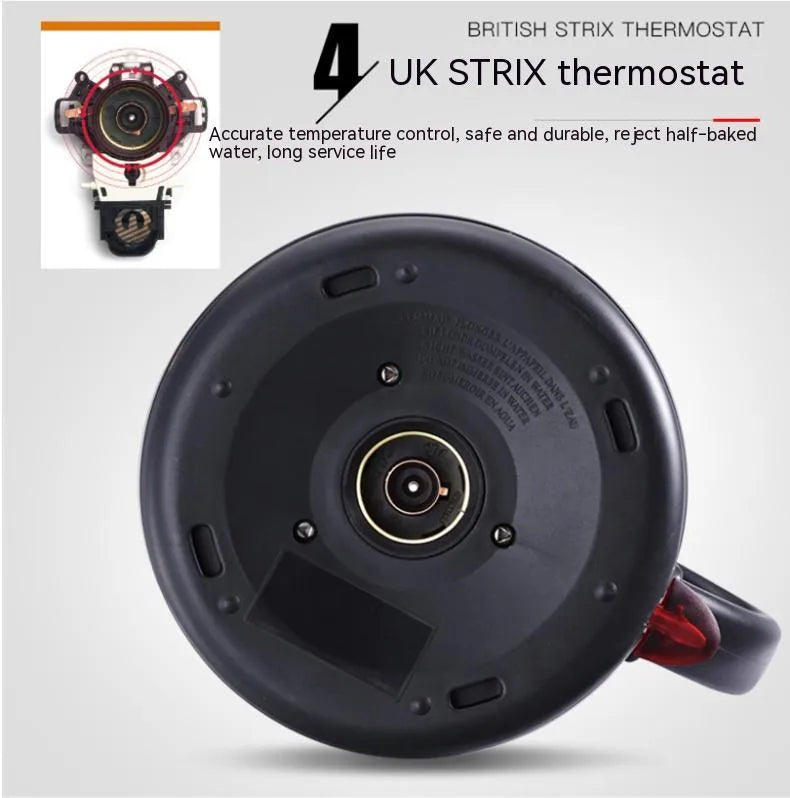 Stainless steel electric kettle with touch controls in gold colour option