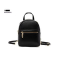 Soft PU mini backpack in six colour options showing three-dimensional pockets and street style design