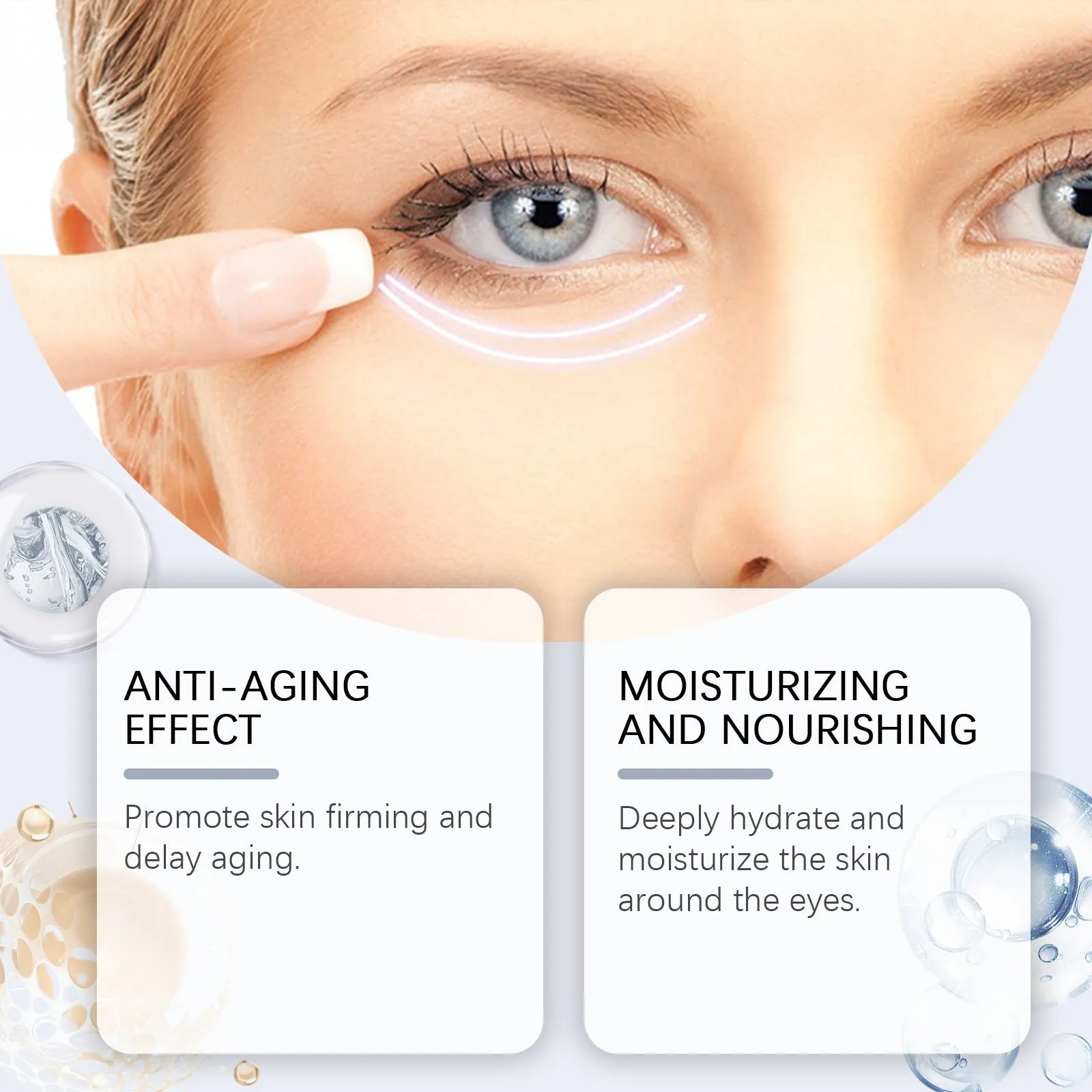 Three tubes of retinol eye cream, each 12.1cm long, containing 20g of moisturising treatment for the eye area.