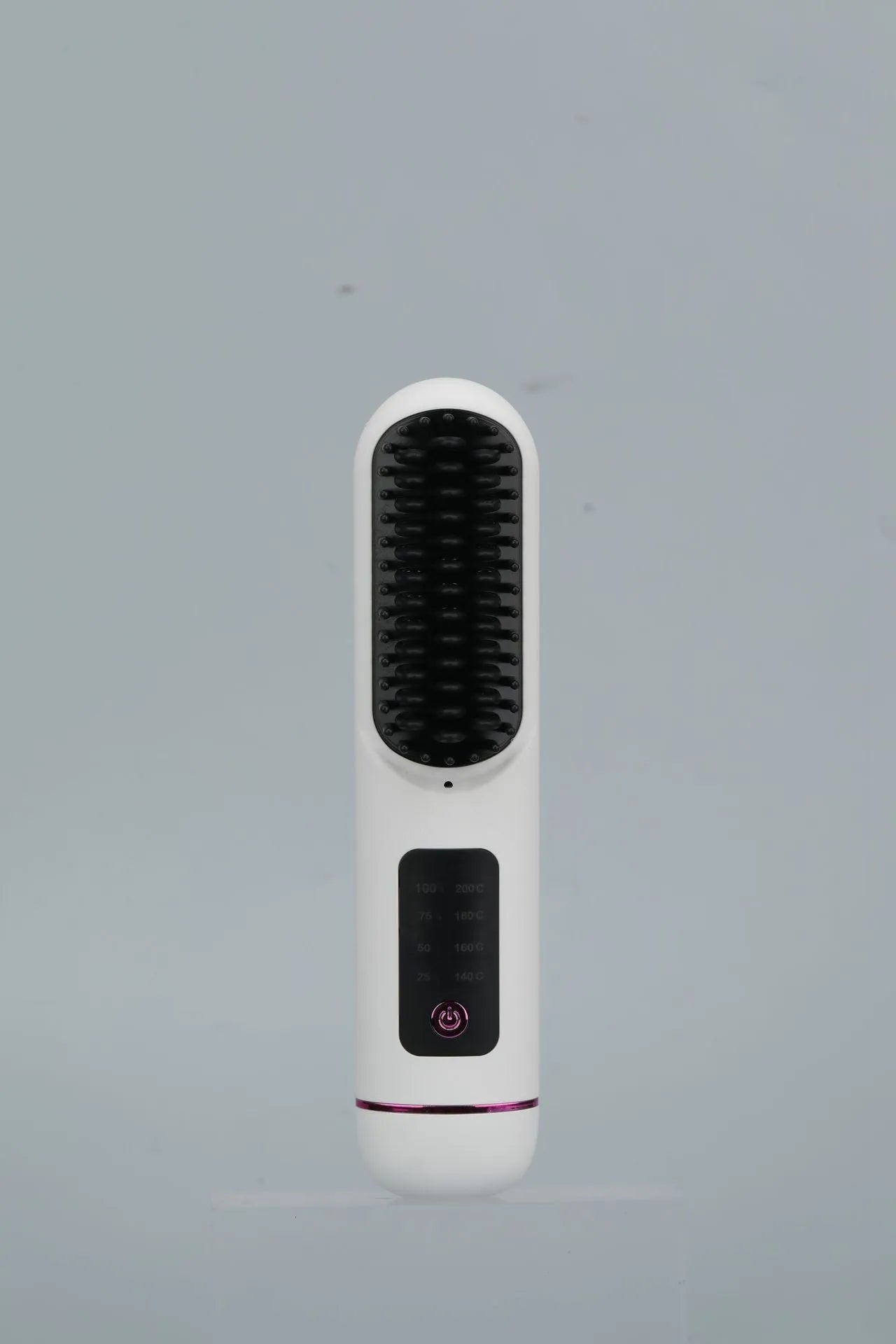 Household portable charging negative ion straight hair comb in white, dark blue, or grey colours