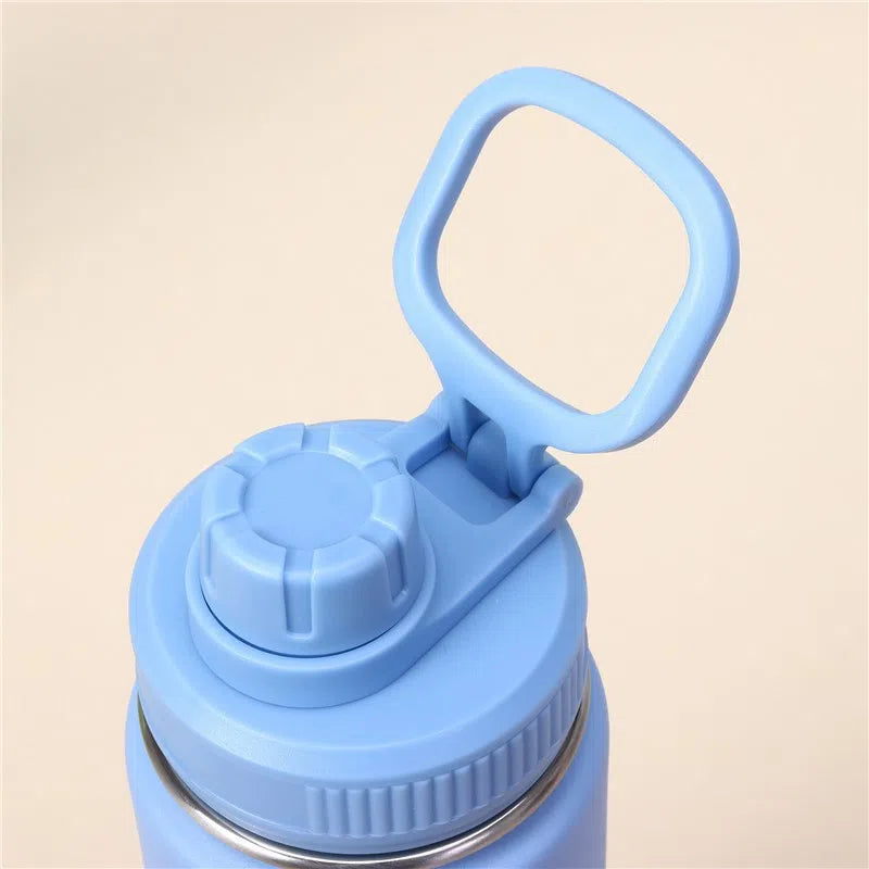 Dopamine colour scheme 710ml stainless steel insulated fitness yoga water bottle with rope