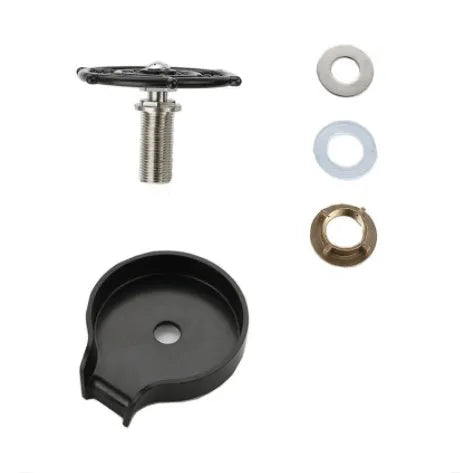 Black stainless steel automatic glass washer with copper hose and ABS plastic base