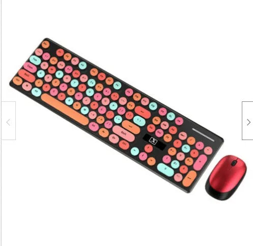Wireless keyboard and mouse set in vibrant yellow mixed colour with backlit keyboard and photoelectric mouse