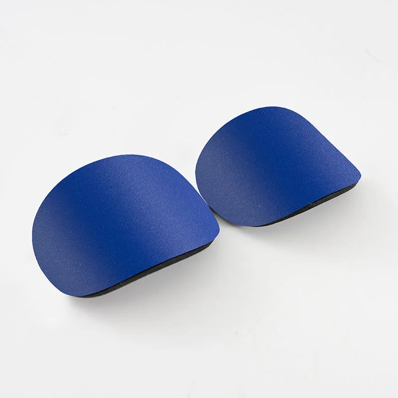 PU mini shin guards for football and sports, shown in black, white, red, and blue colours.