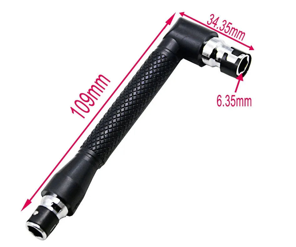 L-type double-headed socket wrench with ten steel screwdriver bits for mechanical repair