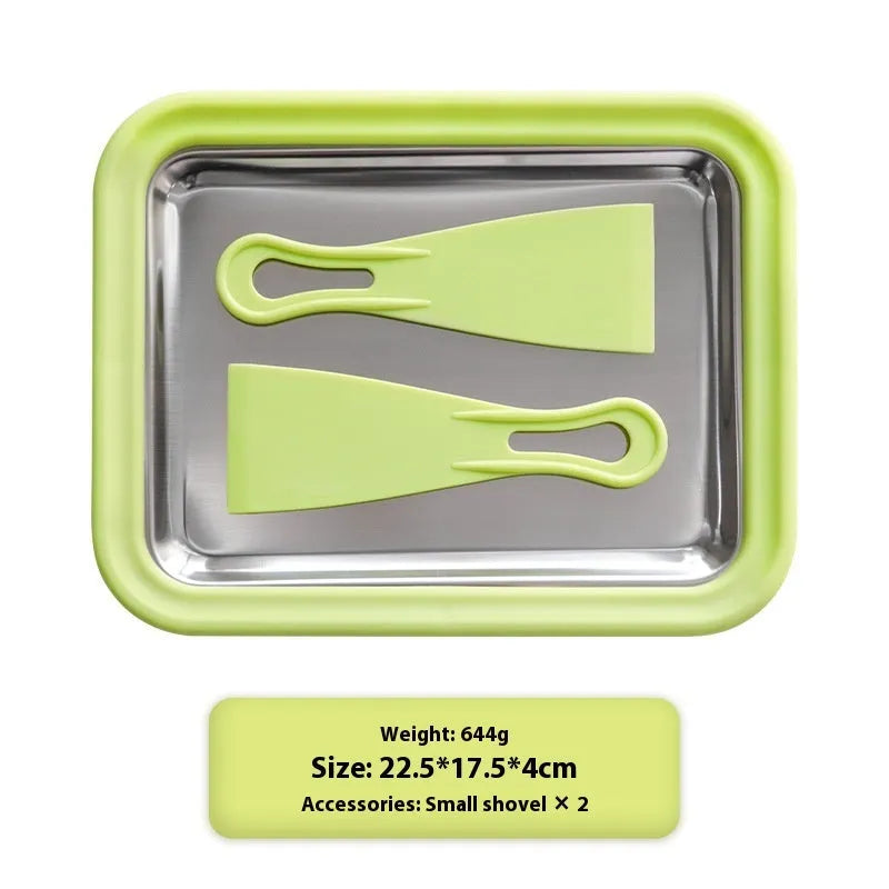 Children's manual DIY fried yogurt machine in green, pink, white, or rose red, showing 22.5 cm height.