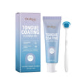 50g tongue cleaning gel tube with mint formula and included tongue scraper brush for oral hygiene