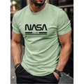 Men's slim-fit cotton t-shirt with printed letter patterns in multiple colour options