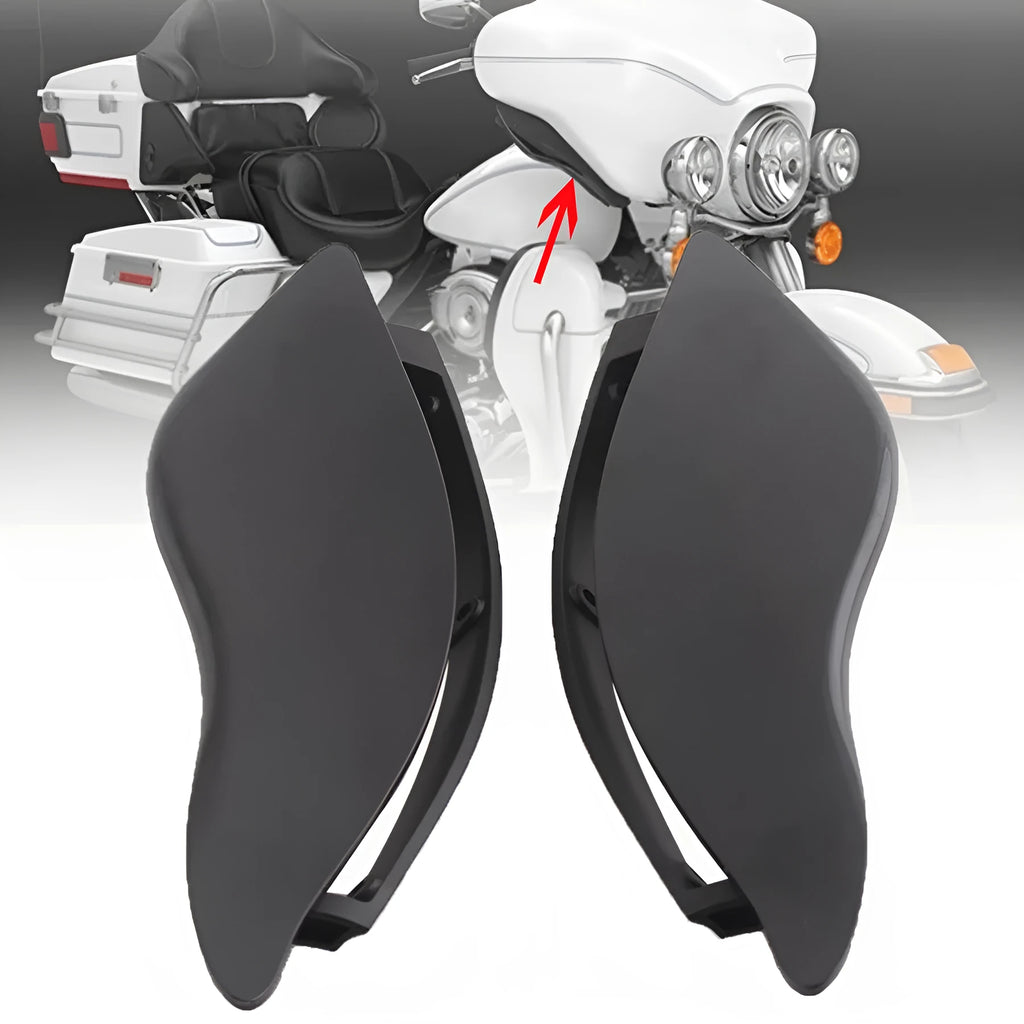 Harley Davidson three-wheel motorcycle windshield side wing kit in ABS plastic