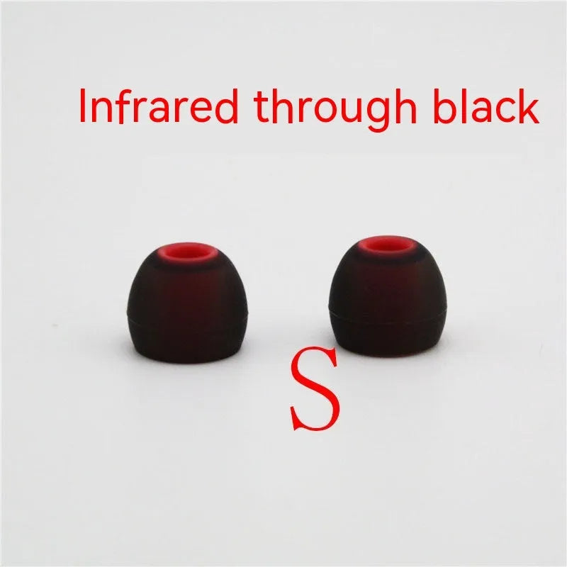Two-tone silicone earphone sleeves for in-ear headphones with 3.8mm aperture