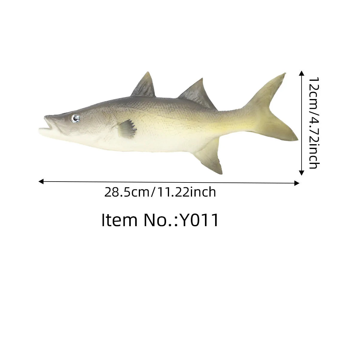 PU simulated fish ocean animal model toys showing yellow-fin tuna, yellow fin tuna, and small tuna realistic replicas