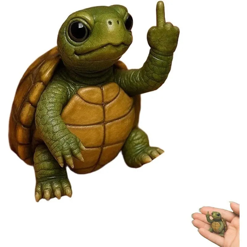 Resin animal middle finger doll collectible figurine in chosen animal style