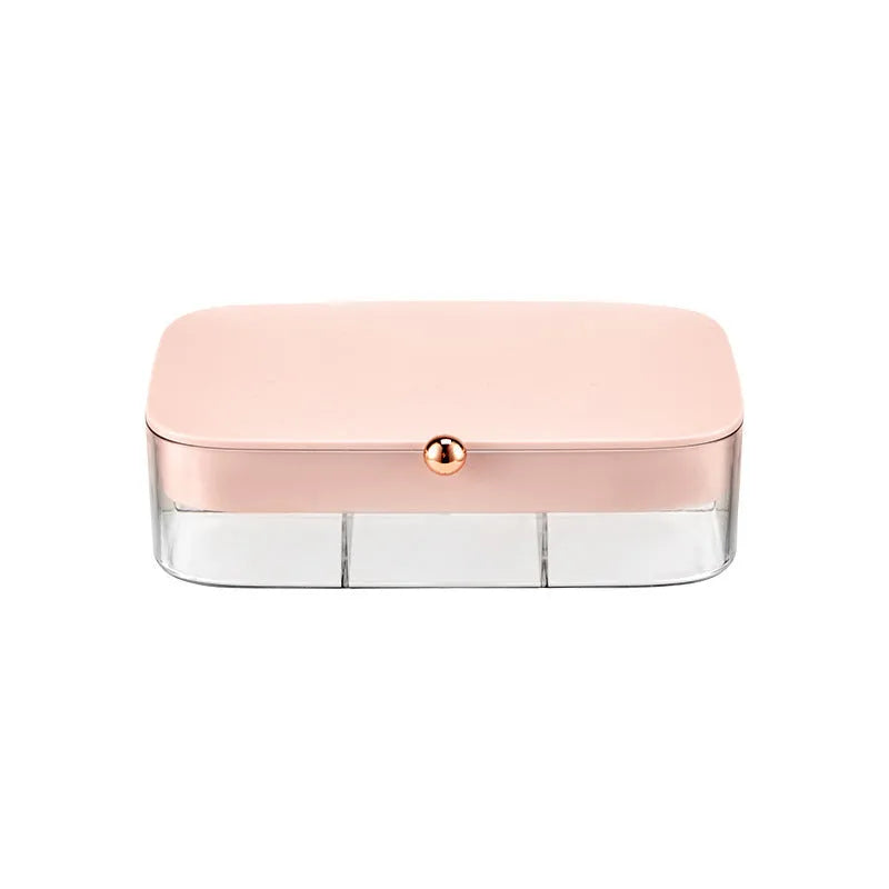 Modern minimalist jewellery storage box in green with multi-layer compartments