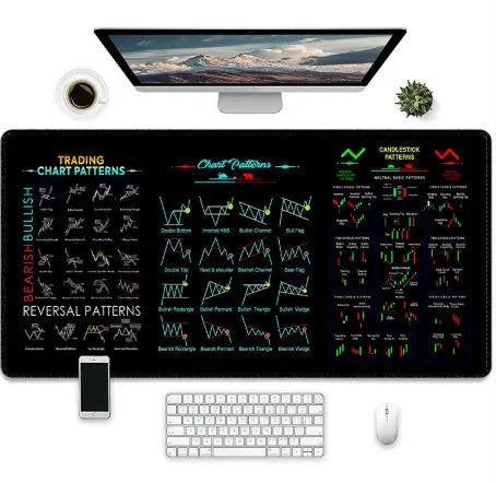 Creative game printed wear-resistant rubber mouse pad with non-slip base available in various sizes