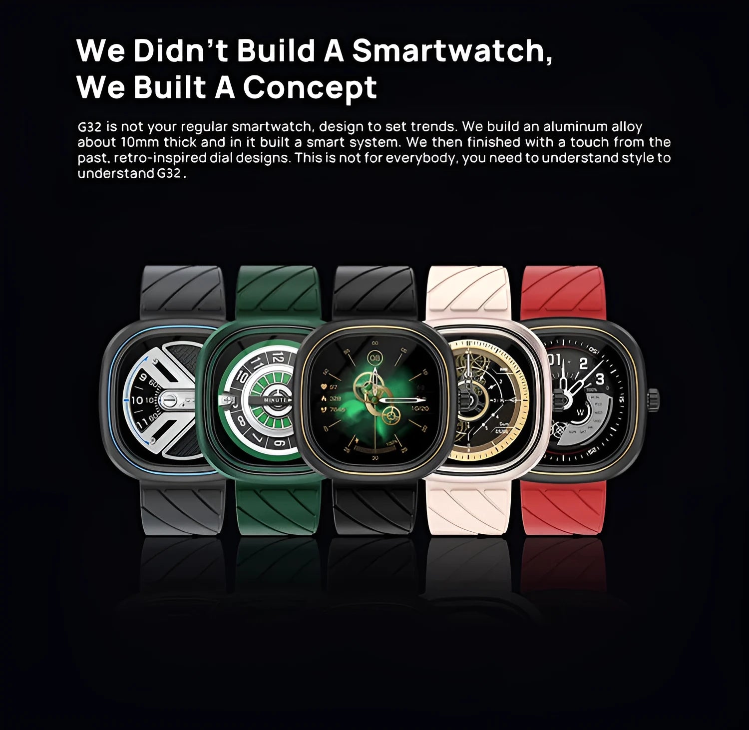 Smart sports watch with silicone wristband showing on a wrist, displaying time on its 1.32-inch screen.