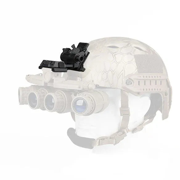 Metal alloy L4 G24 NVG helmet mount with OPS breakaway base in dark earth colour