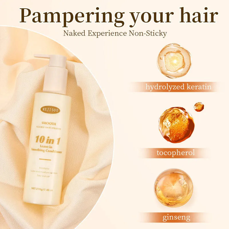 Wash-free soft hair conditioner in 210g bottle for ladies with moisturising and anti-frizz benefits