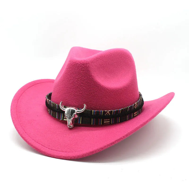 Polyester Western cowboy hat with bell crown in army green colour