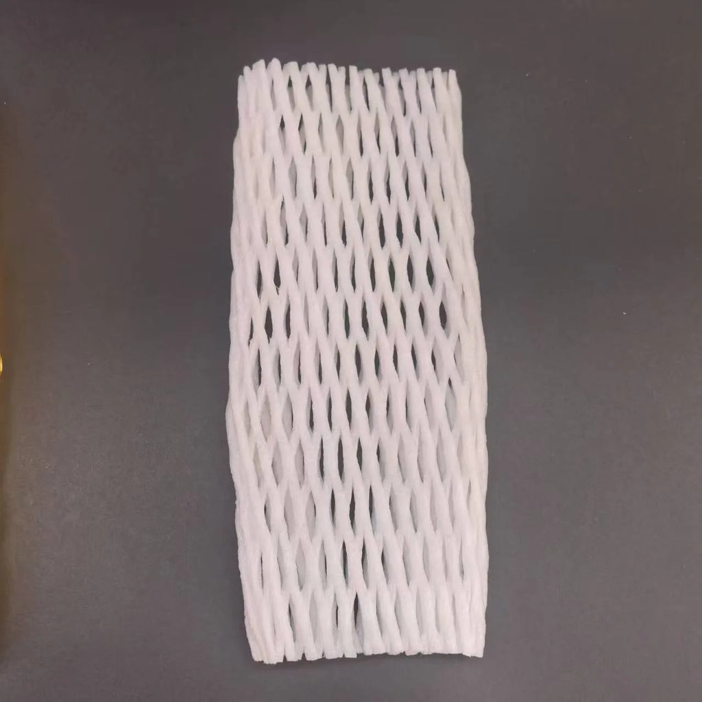 White foam fruit protective net cover showing shockproof design for produce protection