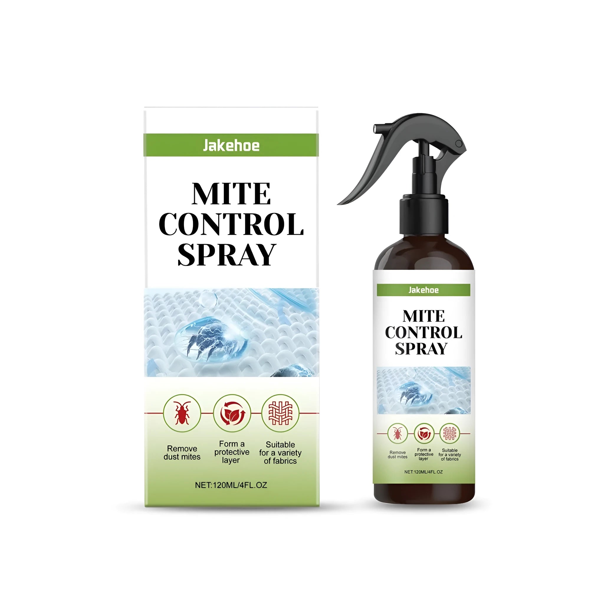 120ml mite control spray bottle for mattresses and bedding with menthol formula