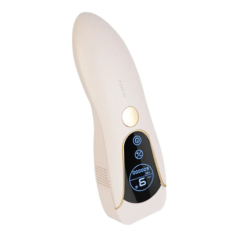 Sundial brand IPL hair removal device in green, pink or white colour on a white background.