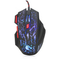 H300BK black gaming mouse with colourful luminous side lighting and USB cable