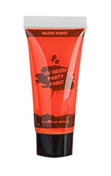 25ml plastic squeeze tube of neon face and body paint in a choice of six colours