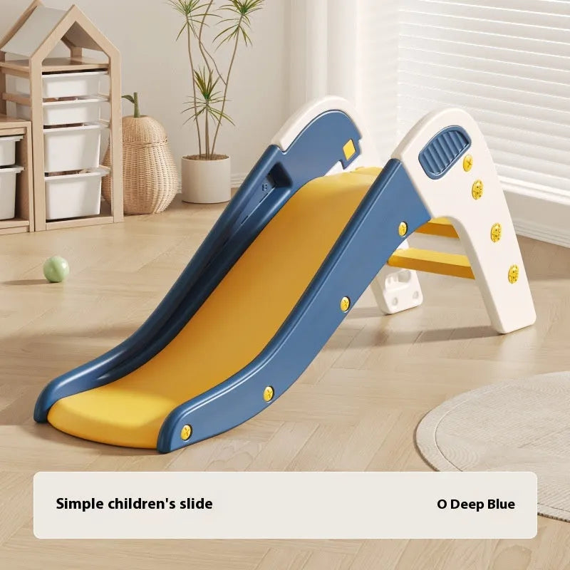 Small plastic baby slide for children under three years old in a choice of blue, yellow, brown, or grey colours.