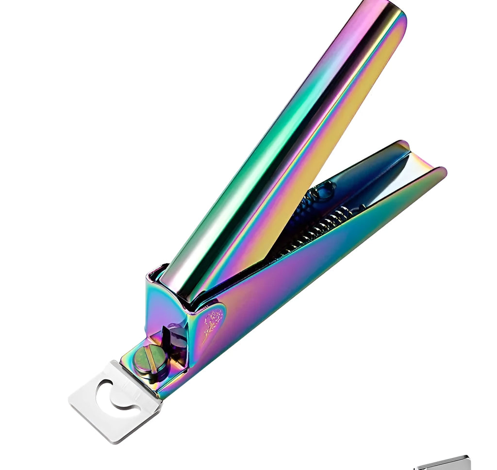 Stainless steel UV gel false nail tip clipper and edge cutter in gold finish