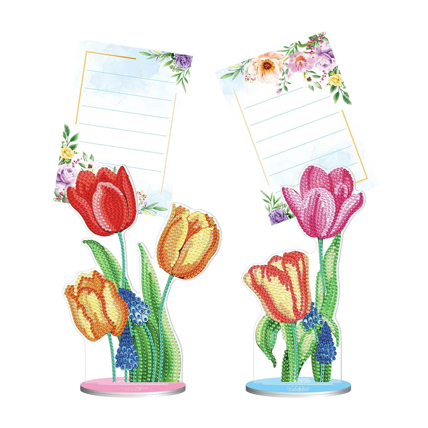 Handmade diamond painting decorative note clip kit with American style design for desktop display