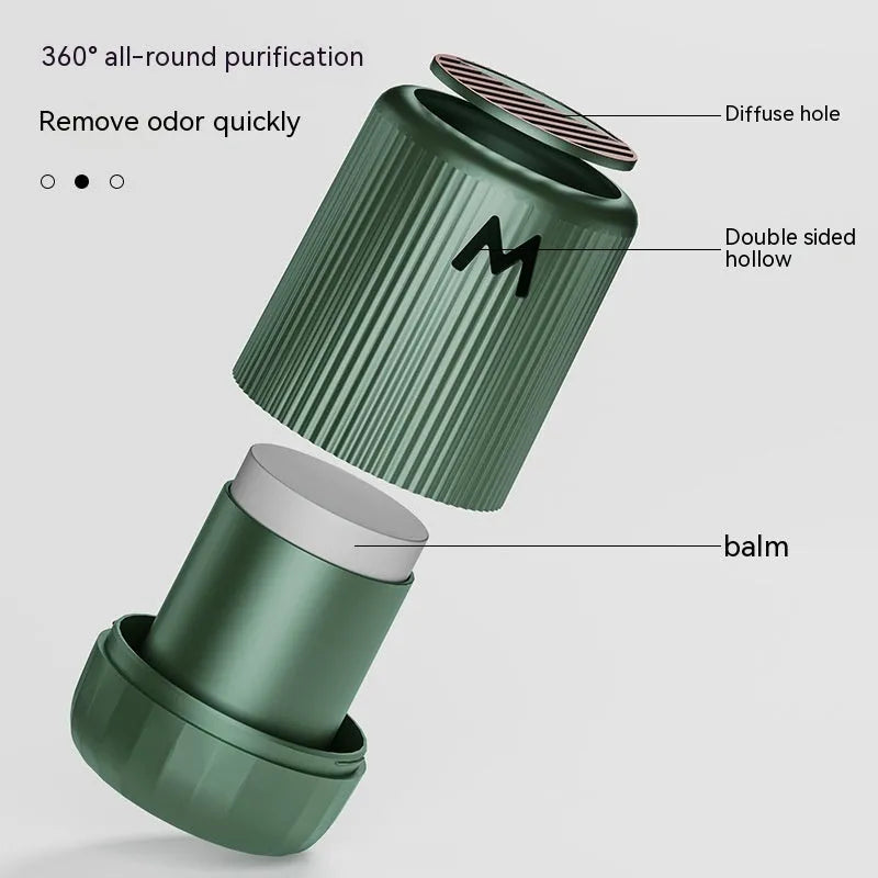 Solid car aromatherapy decoration cup in choice of four scents, dimensions 10 by 6 centimetres.