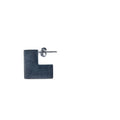 Oxidation black 925 sterling silver square earrings with 16mm geometry minimalist design