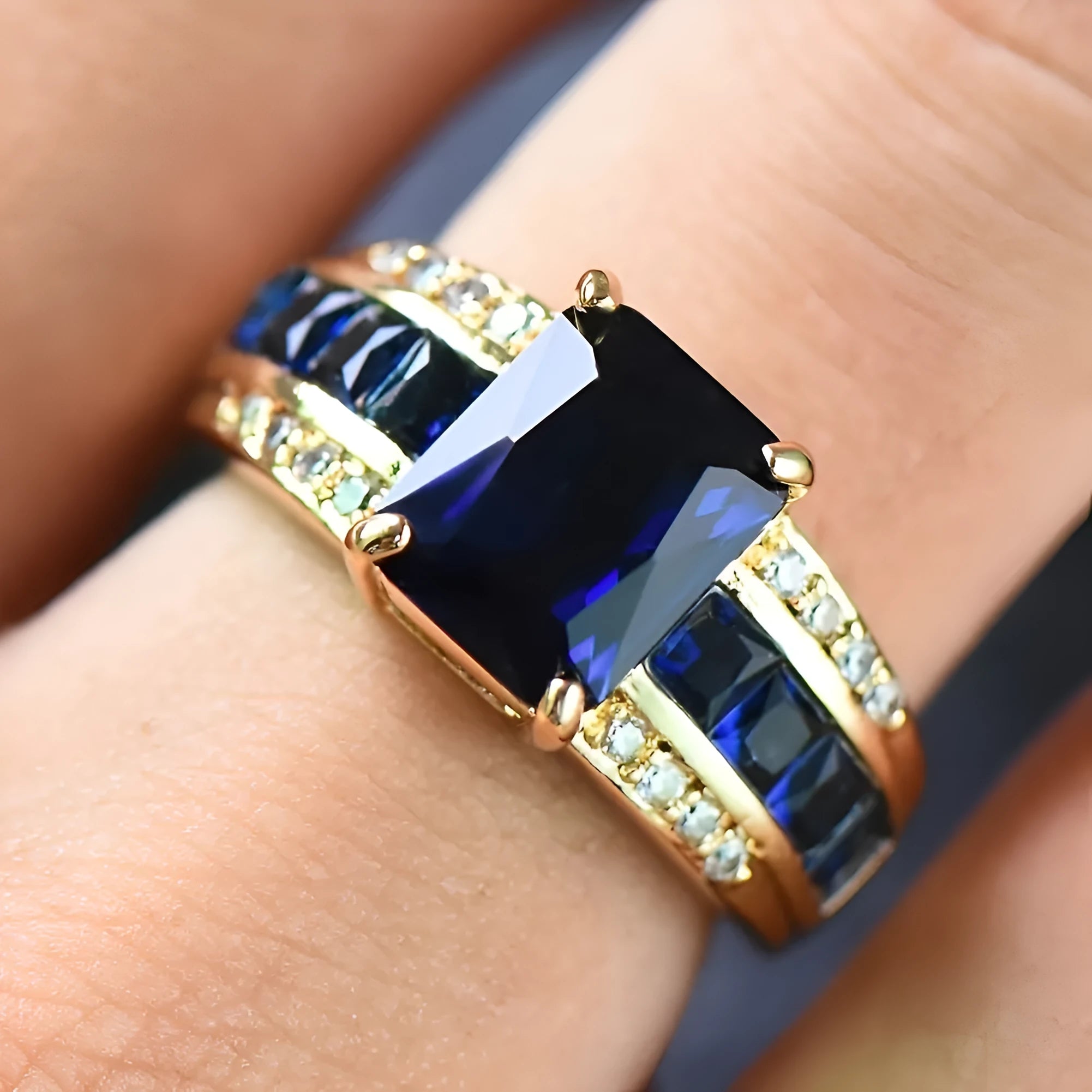 Personalised zinc alloy fashion ring for men and women with diamond or zircon accents in sizes 6-11.